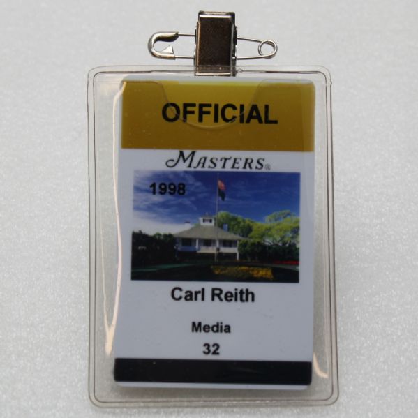Augusta National Member Carl Reith's 1998 Personal Media Badge
