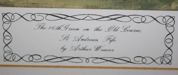 Arthur Weaver St. Andrews 16th Green Limited Edition Print - USGA Award to David Eger