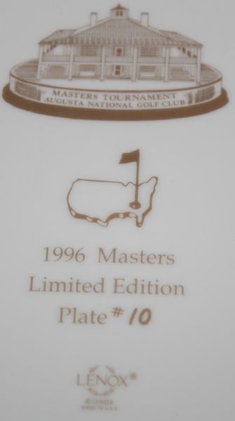 1996 Masters #10 Lenox Plate