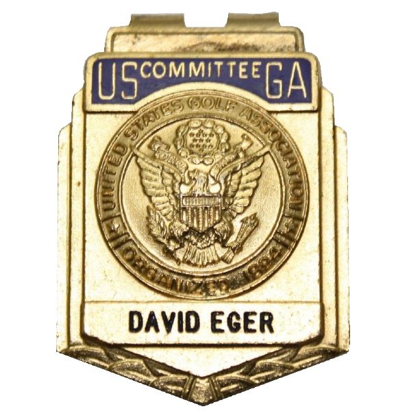 USGA Committee Pin - Dark Blue - David Eger RULES Call on Tiger