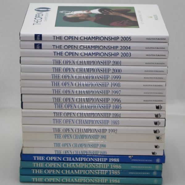 Lot of 20 Different Rolex Open Championship Annuals - 1984-2005