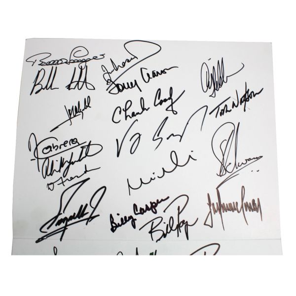 2014 Autographed Masters Champs Dinner Program -(29) Champs Incl. B. Watson - JSA COA