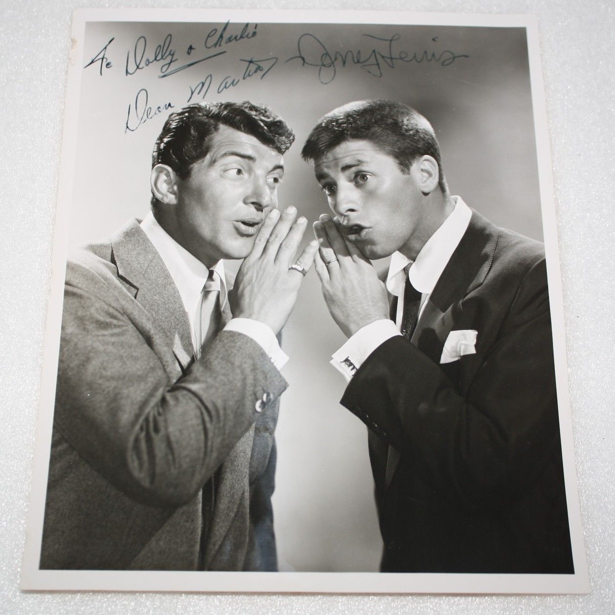 Lot Detail Dean Martin And Jerry Lewis Signed 8x10 Photo Jsa Coa