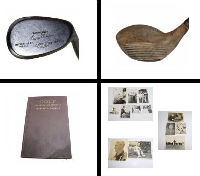 Tommy Armour Collection Including Stymie Iron, Photos, Driver, and Book