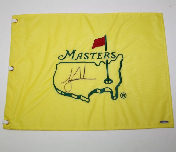 Tiger Woods Signed Undated Masters Flag UDA SH035201