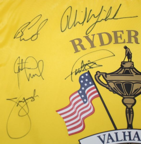 2008 Team USA signed Ryder Cup at Valhalla Flag - Winning Team Usa !JSA COA