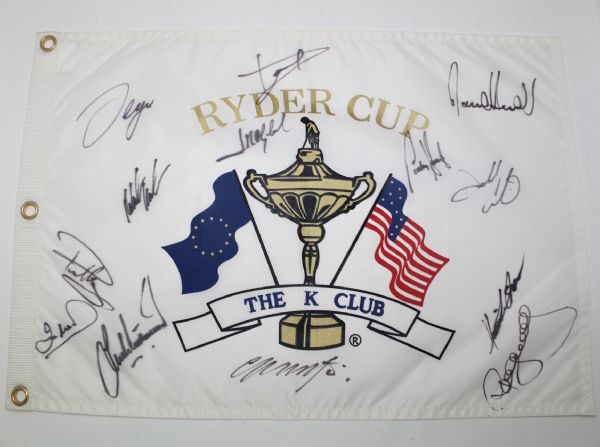 2006 Multi-Signed Ryder Cup at The K Club - Team Europe JSA COA