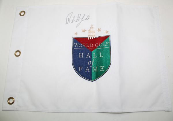 Phil Mickelson Signed White Embroidered Hall of Fame Flag JSA COA
