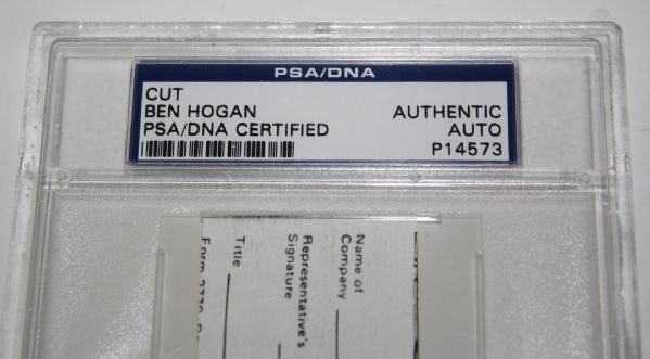 Ben Hogan Signed Cut - 6/20/1983 - PSA/DNA P14573