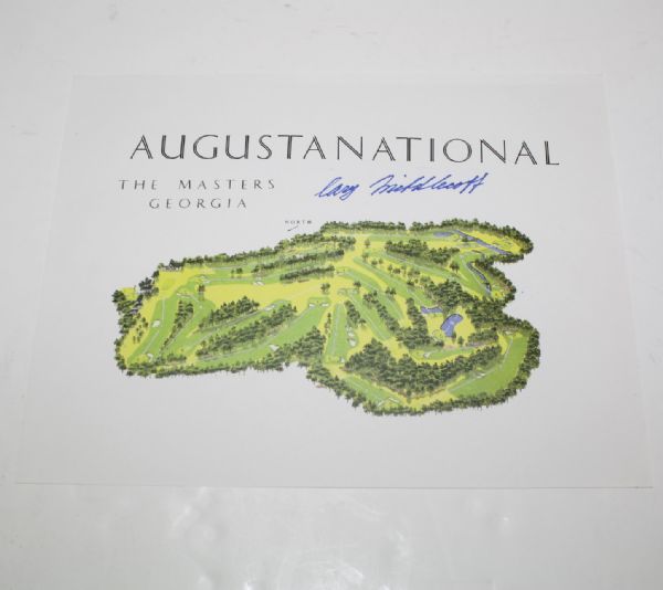 Cary Middlecoff Signed Augusta National 'The Masters' - Chuck McKeen Layout JSA COA