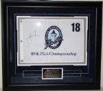 Tiger Woods Signed 2007 PGA Championship Southern Hills Flag - Framed JSA COA