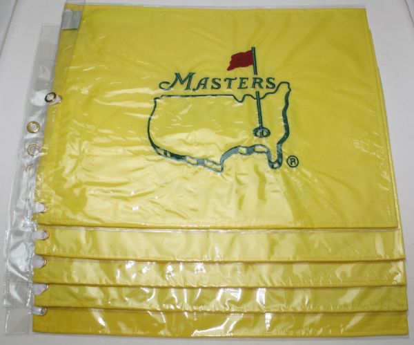 Lot of 5 Masters Undated Embroidered Pin Flags
