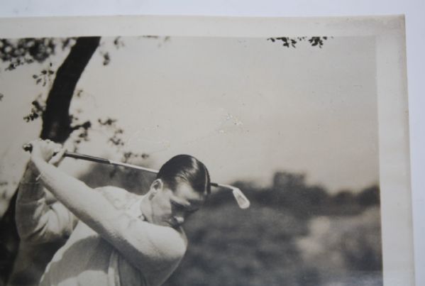 Robert T. Jones, Jr.Vintage Playing Days Signed Swinging 8x10 Photo JSA COA