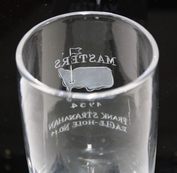 1954 Masters Awarded Eagle Hole #14 Crystal Highball Glass - Frank Stranahan - One of First Such Awarded