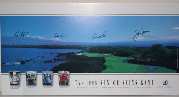 Nicklaus, Palmer, Irwin, and Floyd Signed 1998 Senior Skins Game Poster JSA COA