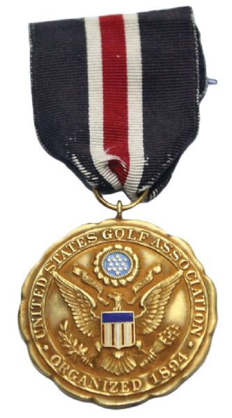 Frank Stranahan's 1947 US Open 13th Place Gold Medal-St. Louis Country Club 