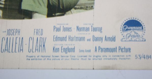 Vintage 1953 The Caddy Lobby Poster with Hogan, Nelson, Thomson, Martin and Lewis