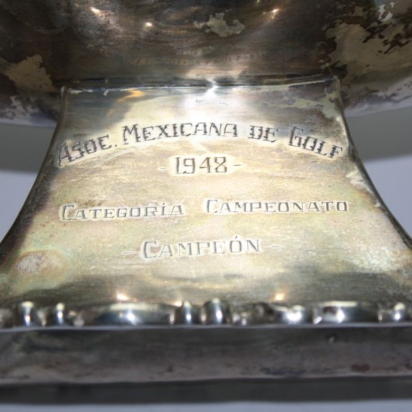 '48 Mexicana Golf Campeonato Sterling Silver Trophy- Stranahan Amateur Champ 3 Countries 