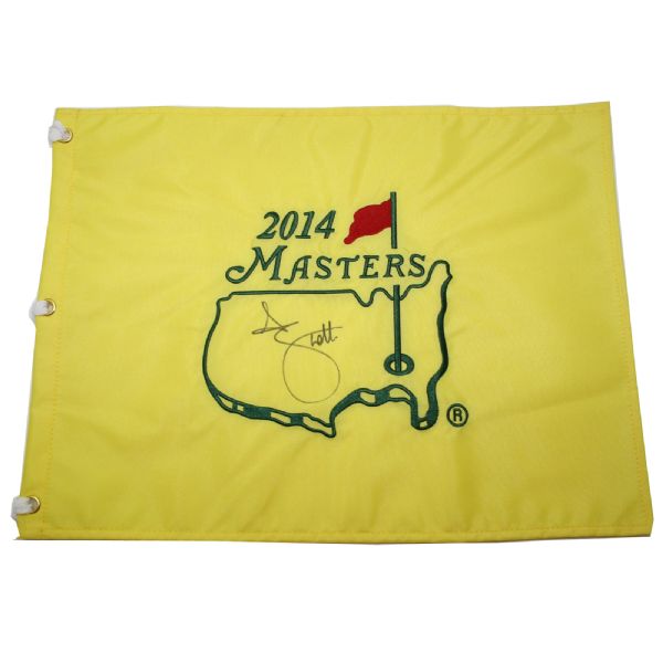 Adam Scott Signed 2014 Masters Embroidered Flag JSA COA