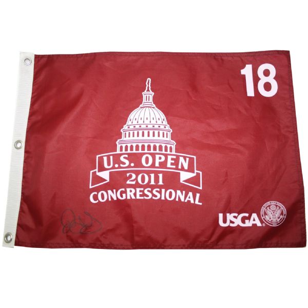 Rory McIlroy Signed 2011 US Open Congressional Screen Flag JSA COA