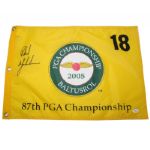Phil Mickelson Signed 2005 PGA Baltusrol Screen Flag - PHIL WINS - JSA X96554
