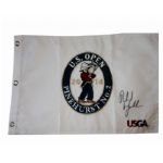 Phil Mickelson Signed 2014 US Open Embroidered Flag Tough Autograph 