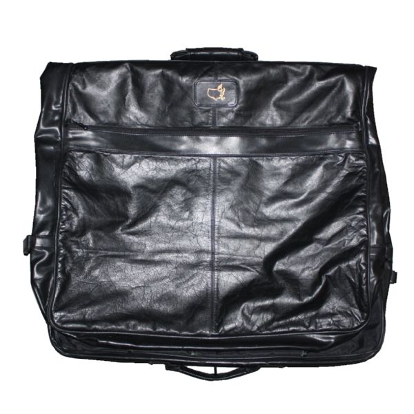 Augusta National Golf Club Black Leather Overnight Suit Bag 