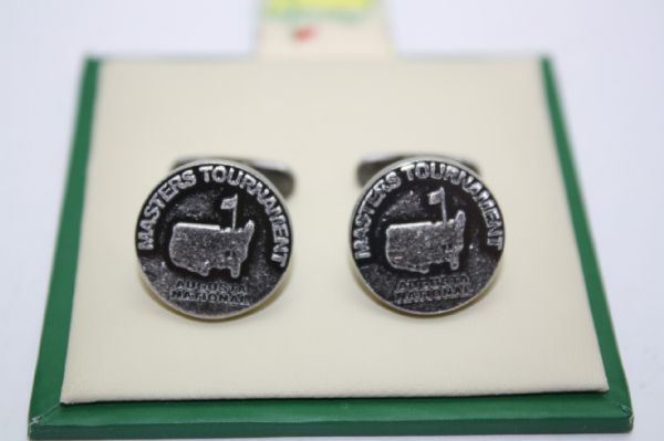 Masters Champions Medal Augusta National Vintage Logo Nickel Cuff Links
