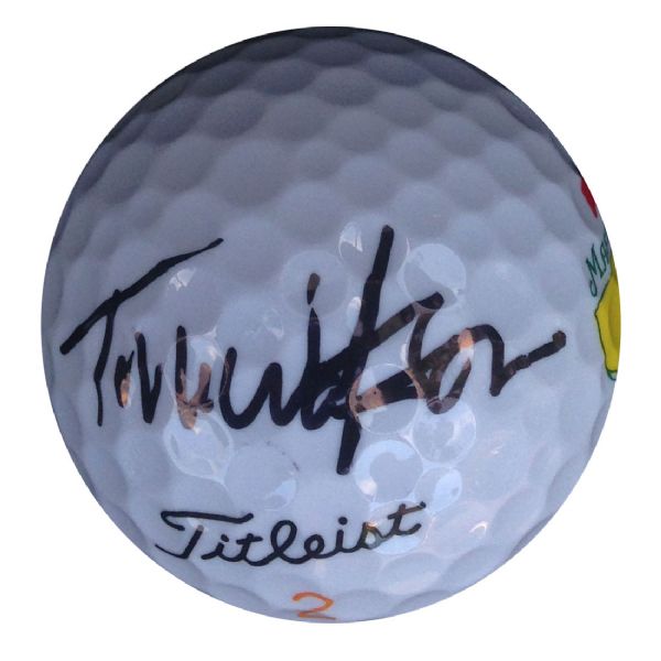Tom Watson Autographed Masters Logo Golf Ball JSA COA