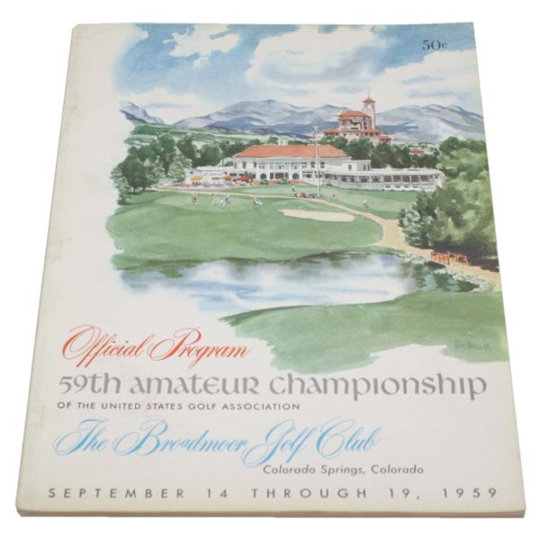 1959 Official 59th Amateur Program-Jack Nicklaus Win-Jack Claims It's His 1st Major