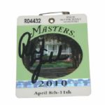 Phil Mickelson Signed 2010 Masters Badge JSA COA