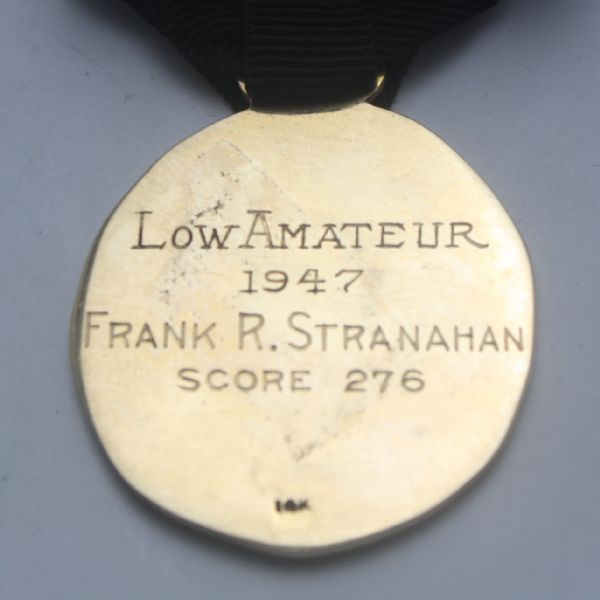 1947 Western Golf Association Open Low Amateur  14K Medal - Frank R. Stranahan