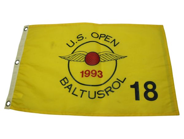 1993 US Open Baltusrol Yellow Screen Flag-Miller Golf Hang Tag-Seldom Seen