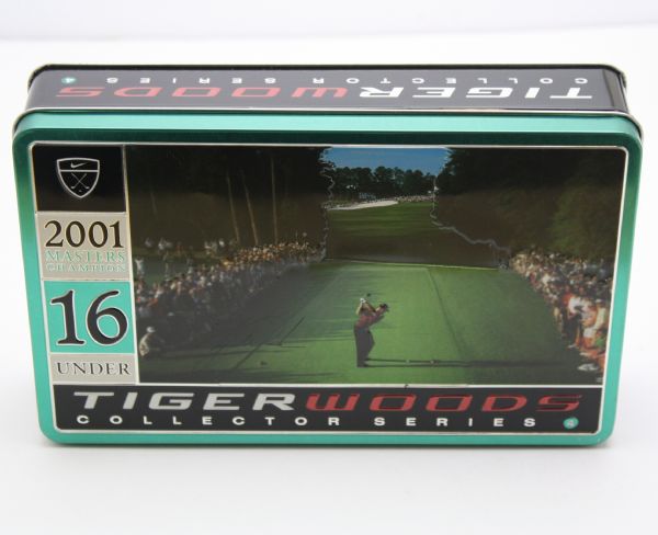 2001 Tiger Woods Nike Commemorative Masters Dozen Ball Tin Box Set
