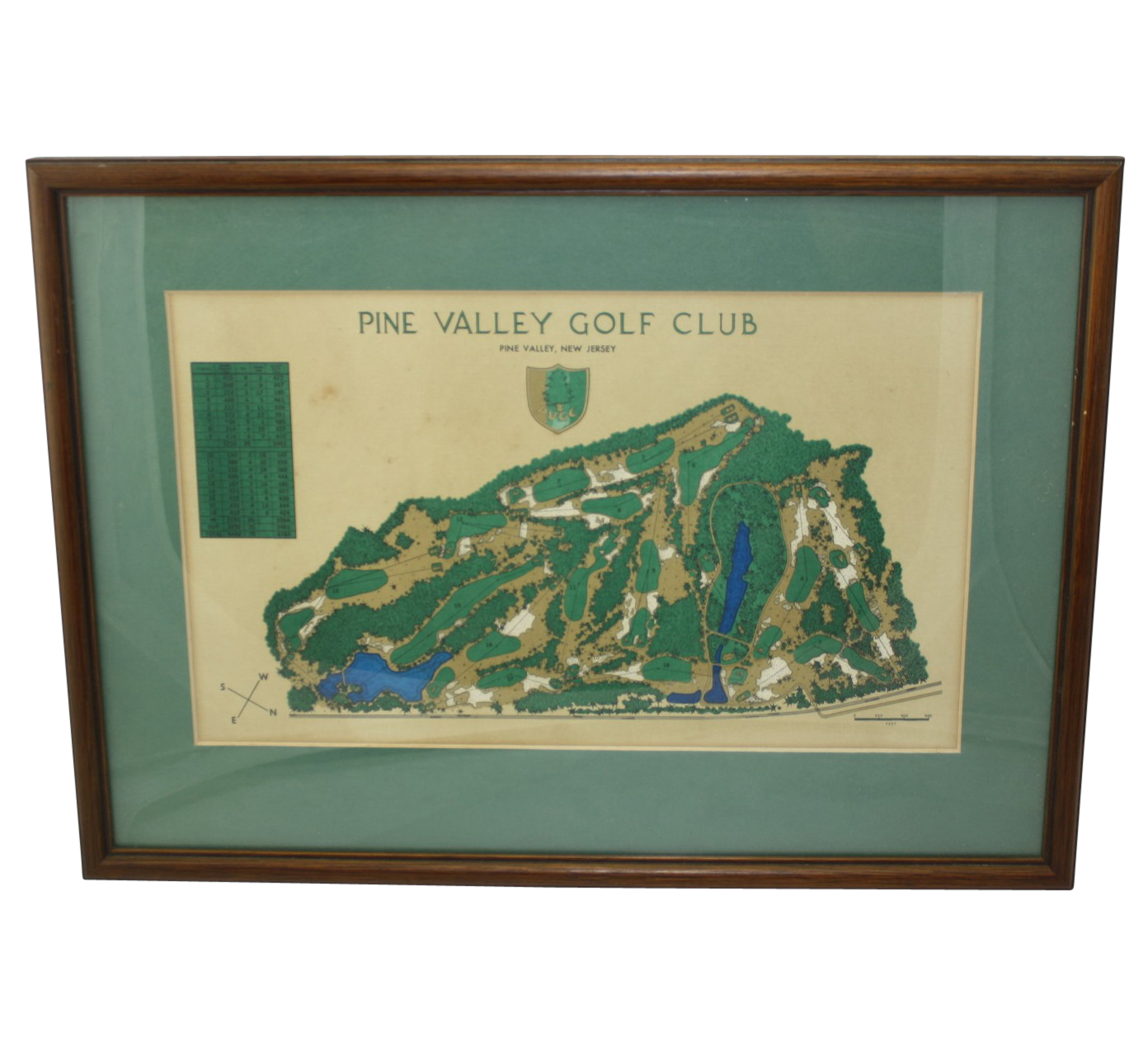 Lot Detail - Undated Framed Print of Pine Valley Golf Club