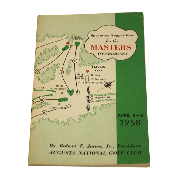 1958 Masters Tournament Spectator Guide - Palmer's First Masters Win