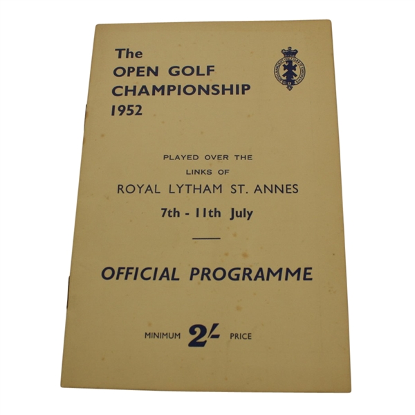 1952 British Open Program - Bobby Locke Winner - Royal Lytham & St. Annes