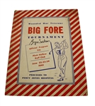 1945 Big Fore Tournament Program Signed by Byron Nelson JSA COA