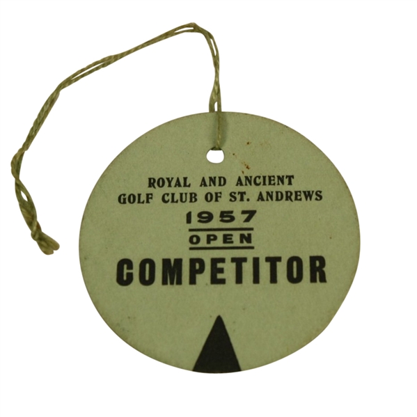 1957 Open Championship Competitor Badge - St. Andrews - #195 Bobby Locke Winner