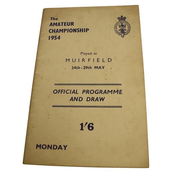 1954 British Amateur Open Championship Program - Muirfield - Bachli Winner