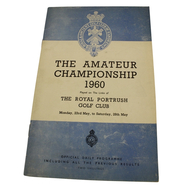 1960 British Amateur Championship Program - Royal Portrush - Joe Carr Winner