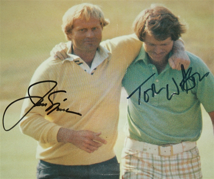 Jack Nicklaus and Tom Watson Signed Original 1986 Turnberry Poster JSA COA