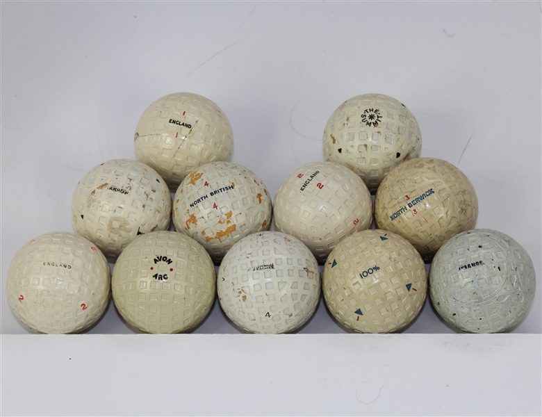 Lot of Eleven Vintage Mesh Golf Balls - All in Great Condition
