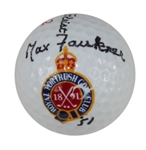 Max Faulkner (D-2005) Signed Royal Portrush Club Logo Golf Ball Site of His 1951 British Open-W/Year Inscrpt.