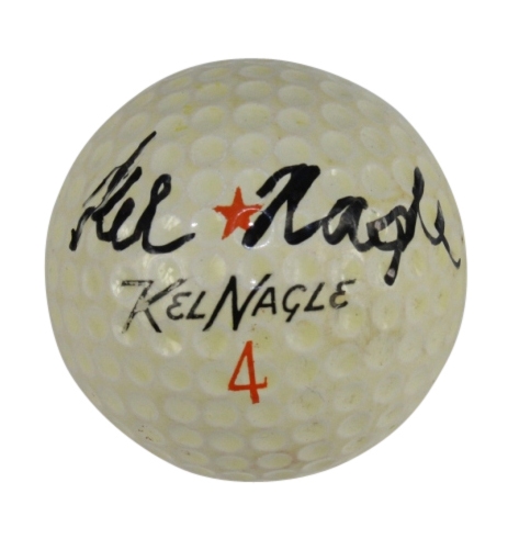 Kel Nagle Signed Personal Logo Golf Ball-1960 British Open Champion JSA COA