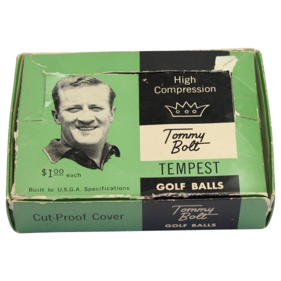  Lot 11 Autographed Tommy Bolt  Tempest Signature Model Golf Balls with Box 
