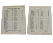 1955 Masters Thursday and Friday Pairing Sheets - Cary Middlecoff Winner