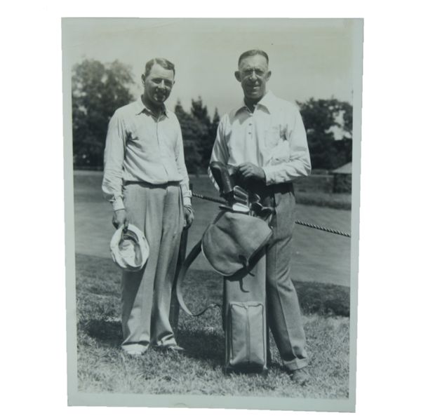 1936 Walker Cup Original Press Photo - Francis Ouimet & William Tredell - Captains