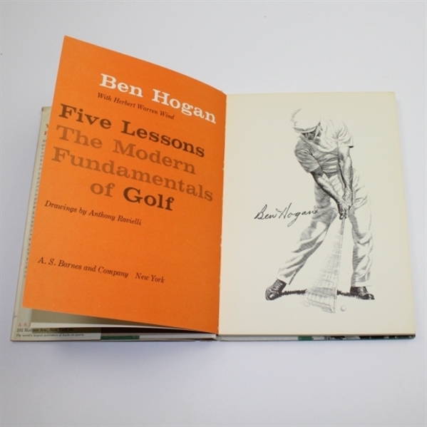 Ben Hogan Signed Book 'Five Lessons: The Modern Fundamentals of Gol-First Edition-JSA COA