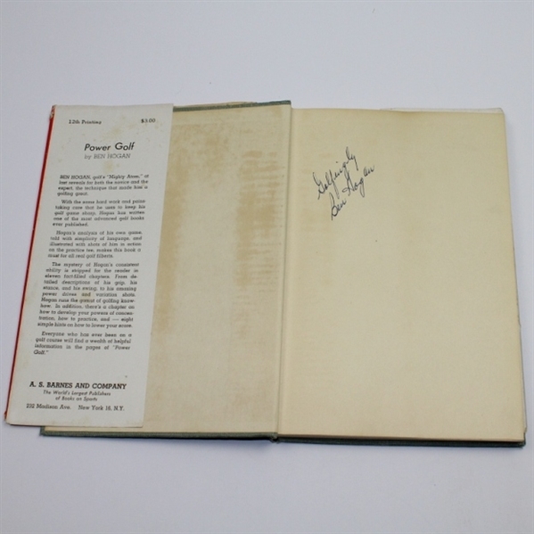 Ben Hogan Signed 'Power Golf' Book - 1948 JSA COA